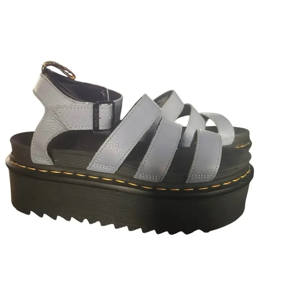 Dr. Martens Blaire Pisa Quad Platform Sandals Blue Women’s 9 EU 41